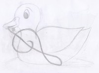 Entwurf aus der Studienzeit für das Logo von Ducky Streaming